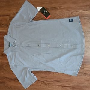 PGA Eco button down gray golf shirt